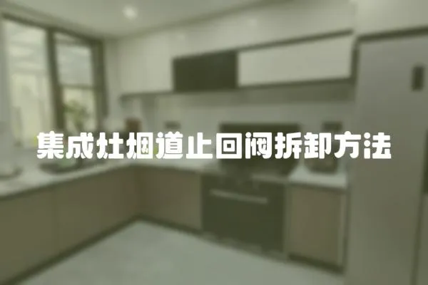 集成灶煙道止回閥拆卸方法