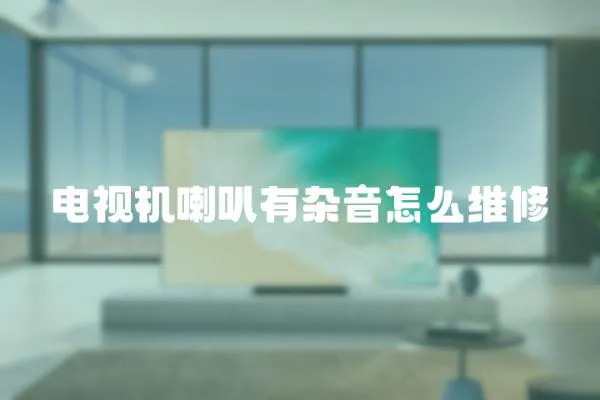 電視機喇叭有雜音怎么維修