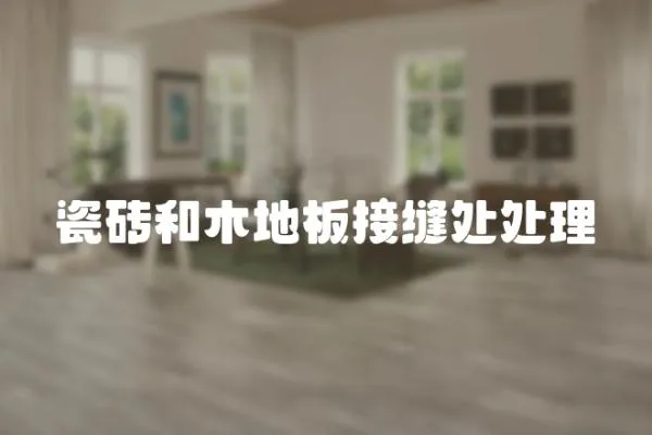 瓷磚和木地板接縫處處理