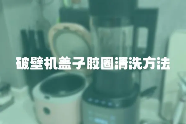 破壁機蓋子膠圈清洗方法