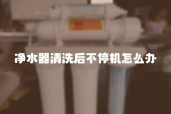 凈水器清洗后不停機怎么辦