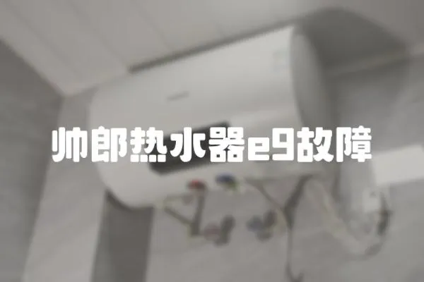 帥郎熱水器e9故障