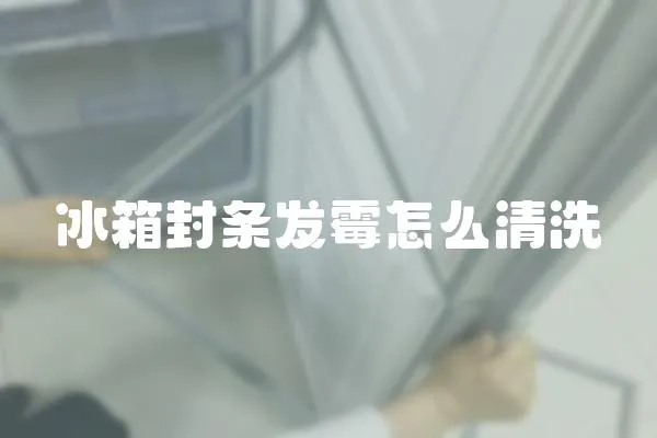 冰箱封條發(fā)霉怎么清洗