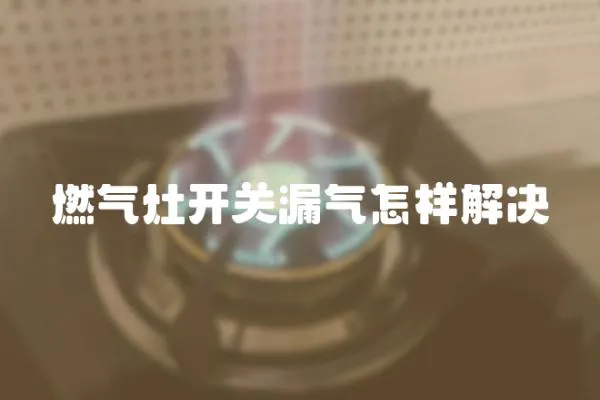 燃氣灶開關漏氣怎樣解決