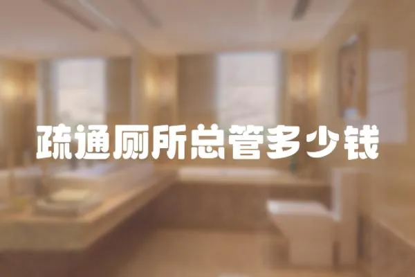 疏通廁所總管多少錢