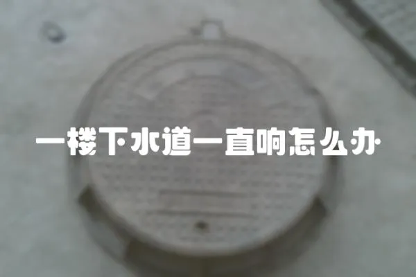 一樓下水道一直響怎么辦