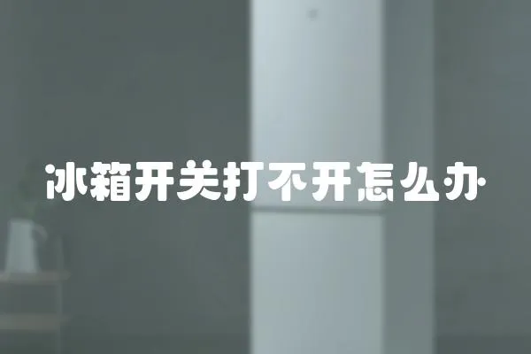冰箱開關(guān)打不開怎么辦