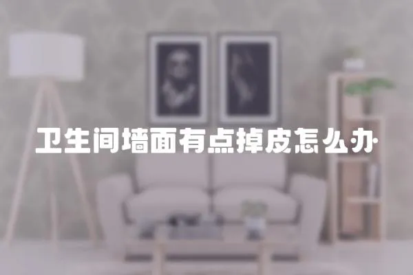 衛(wèi)生間墻面有點(diǎn)掉皮怎么辦