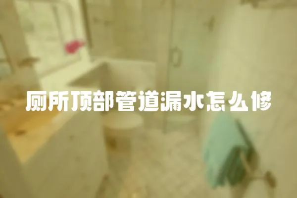 廁所頂部管道漏水怎么修