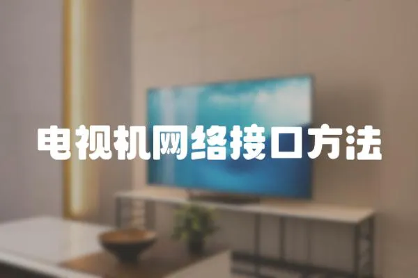 電視機網絡接口方法