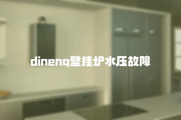 dineng壁掛爐水壓故障