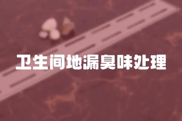 衛生間地漏臭味處理