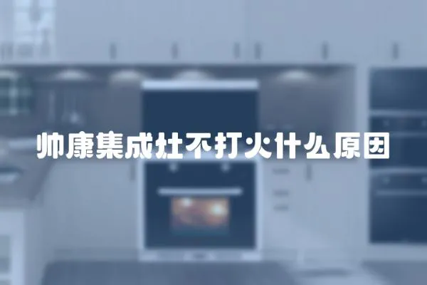 帥康集成灶不打火什么原因