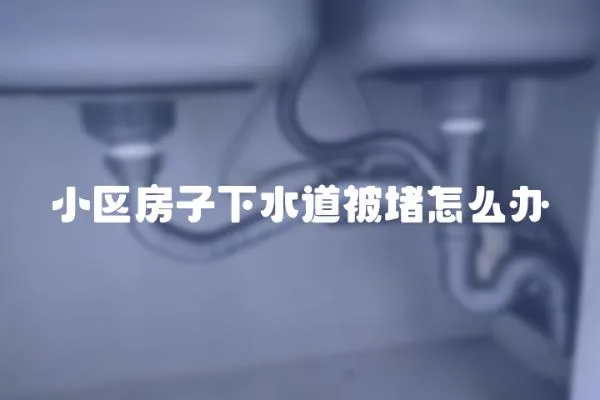 小區房子下水道被堵怎么辦