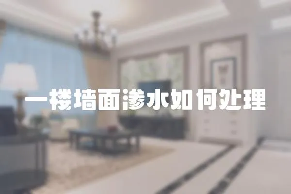 一樓墻面滲水如何處理
