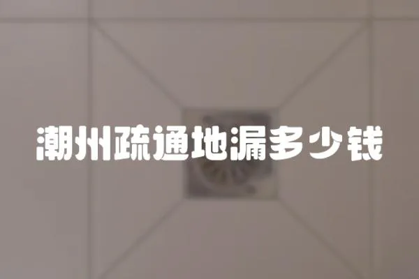 潮州疏通地漏多少錢