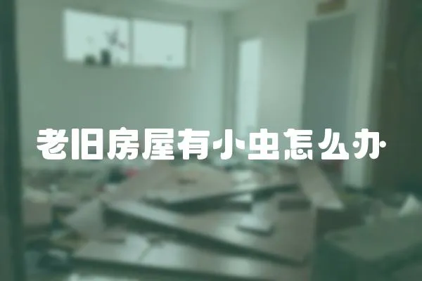 老舊房屋有小蟲怎么辦