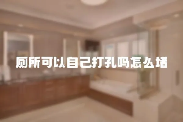 廁所可以自己打孔嗎怎么堵