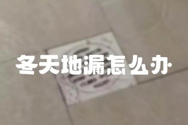 冬天地漏怎么辦