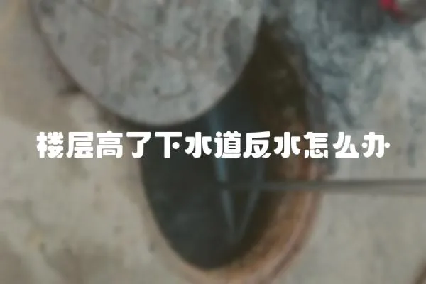 樓層高了下水道反水怎么辦