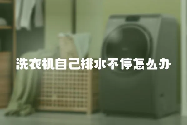 洗衣機自己排水不停怎么辦