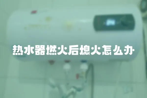 熱水器燃火后熄火怎么辦