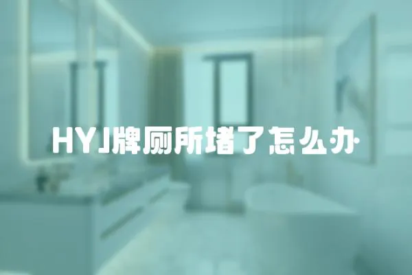 HYJ牌廁所堵了怎么辦
