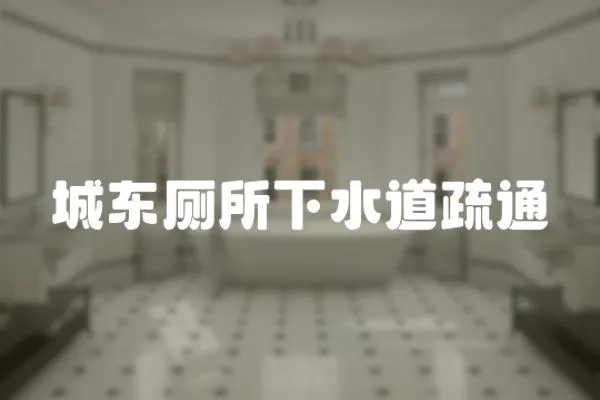 城東廁所下水道疏通