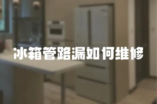 冰箱管路漏如何維修