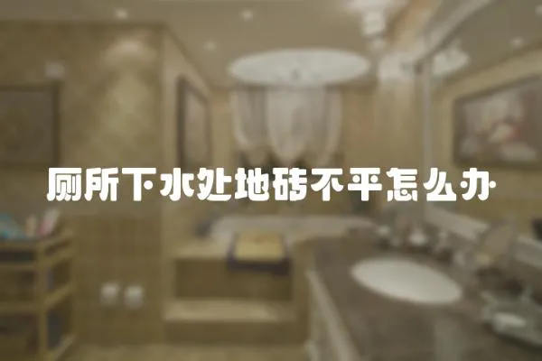 廁所下水處地磚不平怎么辦