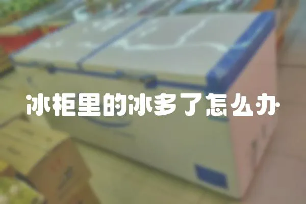 冰柜里的冰多了怎么辦