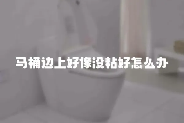 馬桶邊上好像沒粘好怎么辦