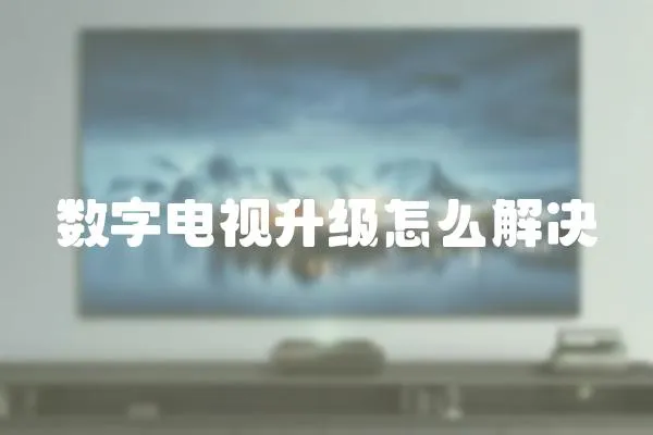 數字電視升級怎么解決