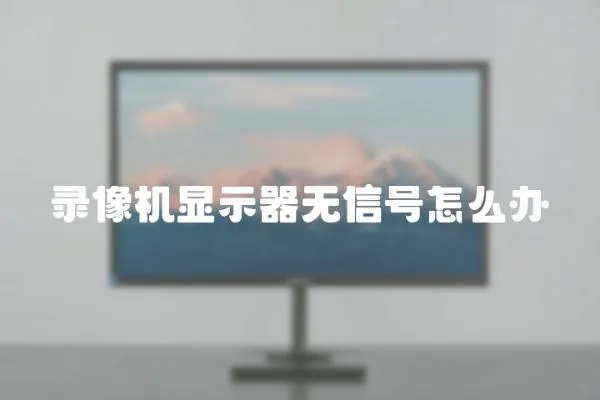 錄像機(jī)顯示器無(wú)信號(hào)怎么辦