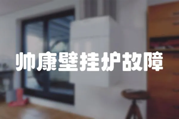 帥康壁掛爐故障