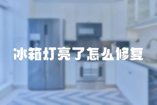 冰箱燈亮了怎么修復