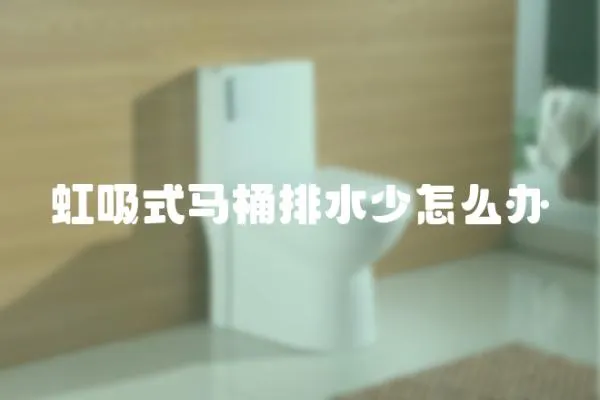 虹吸式馬桶排水少怎么辦