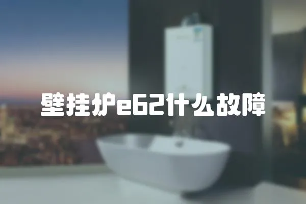 壁掛爐e62什么故障