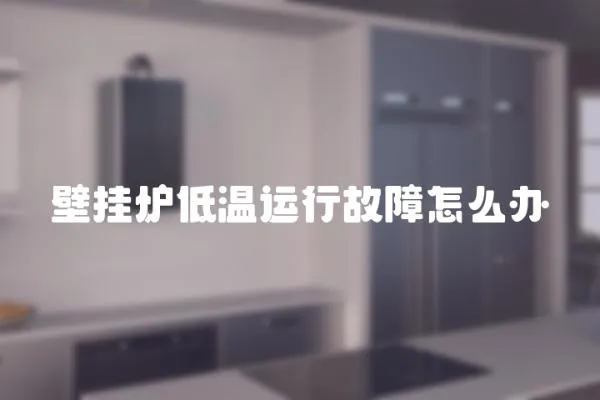壁掛爐低溫運行故障怎么辦