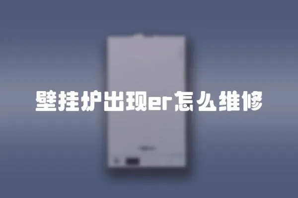 壁掛爐出現er怎么維修