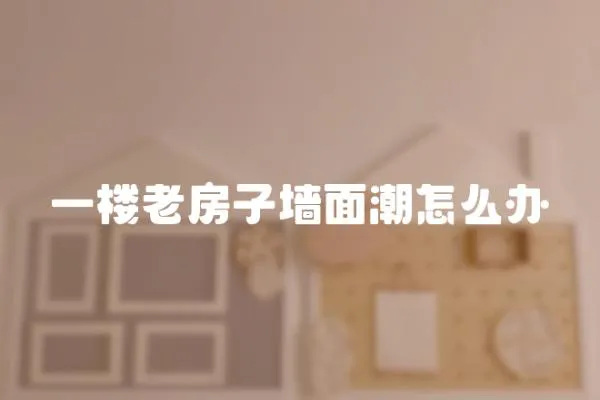 一樓老房子墻面潮怎么辦