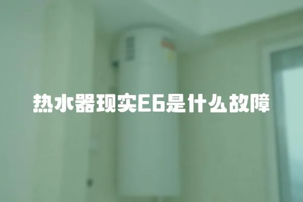 熱水器現實E6是什么故障