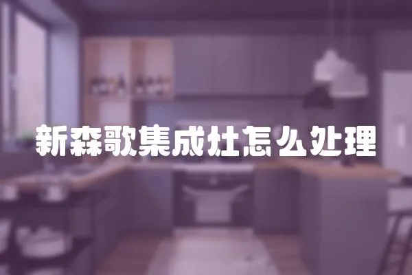 新森歌集成灶怎么處理