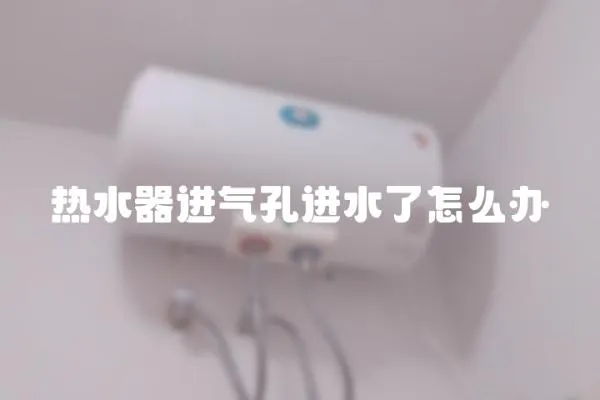 熱水器進氣孔進水了怎么辦