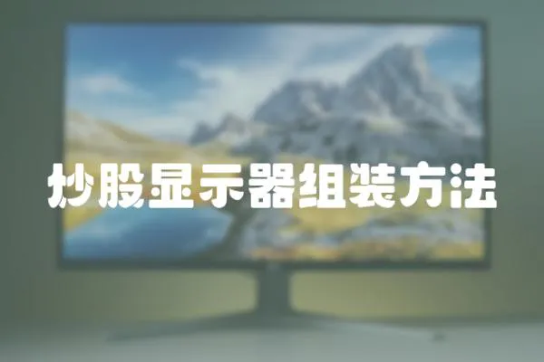 炒股顯示器組裝方法