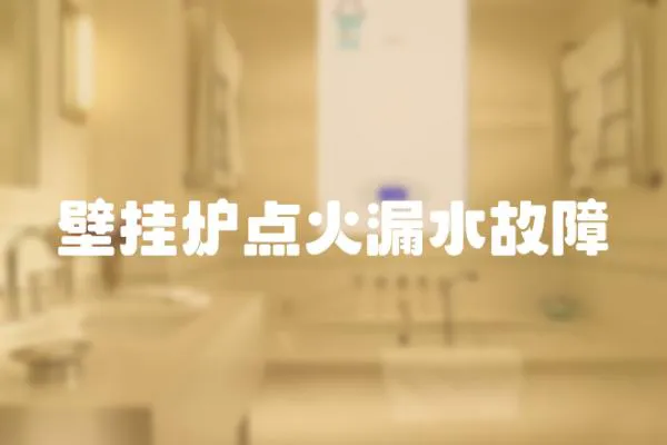 壁掛爐點火漏水故障