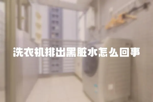 洗衣機排出黑臟水怎么回事