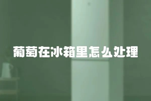 葡萄在冰箱里怎么處理