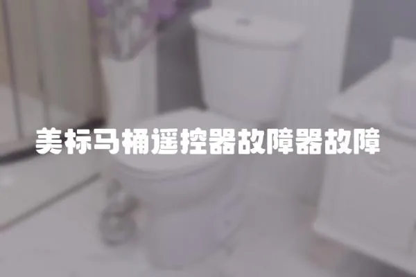 美標(biāo)馬桶遙控器故障器故障