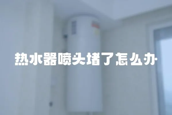 熱水器噴頭堵了怎么辦